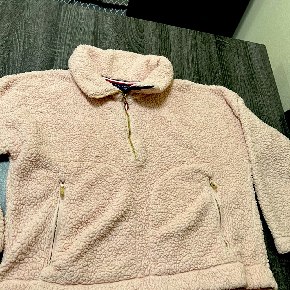 Tommy Hilfiger pink fluffy jacket